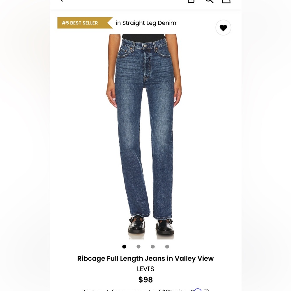 Levi's Women's Straight Leg Jeans in Dark Blue